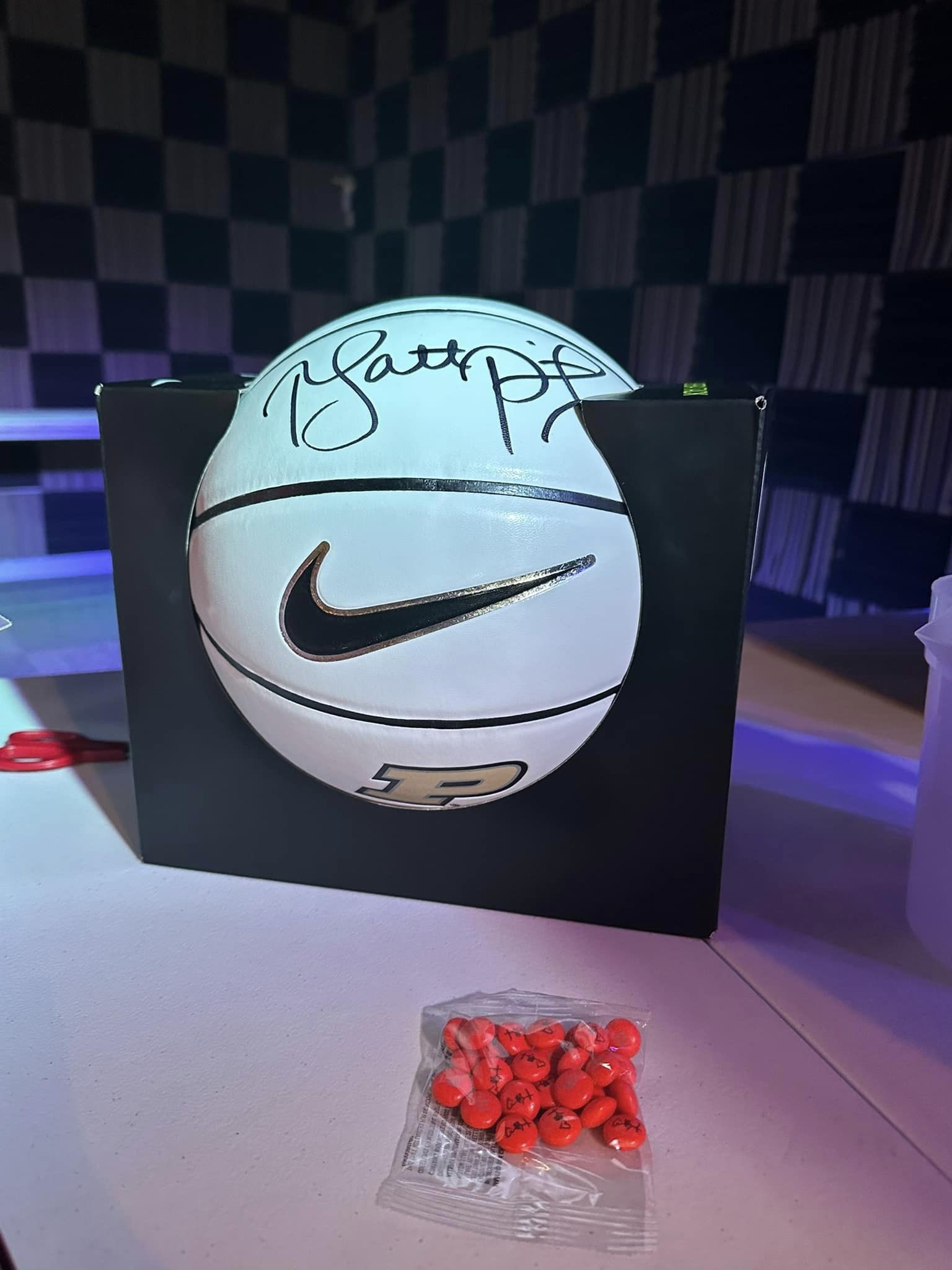 A signed basketball